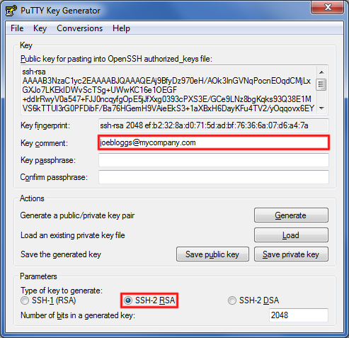Generate pub key from private key ssh key